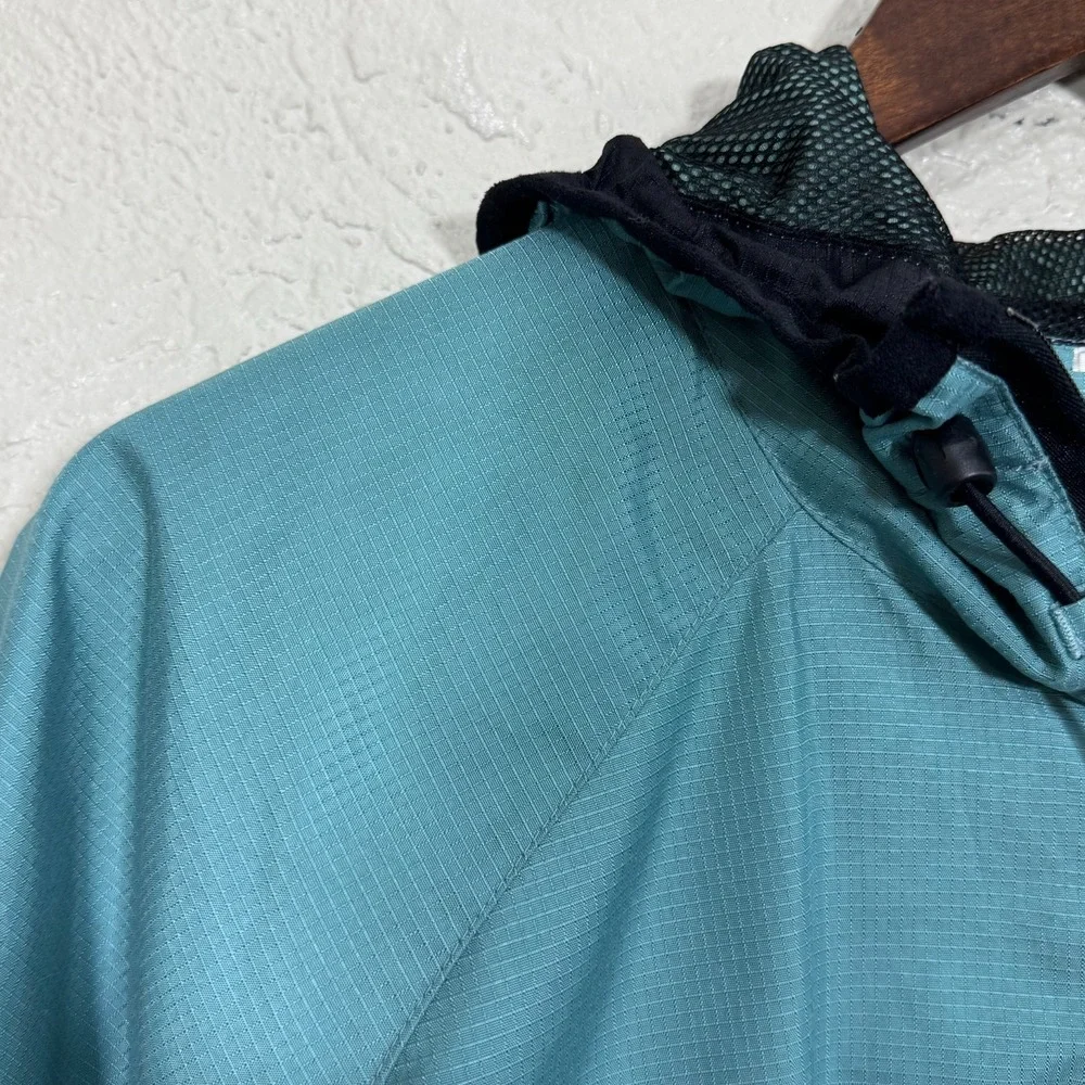Vtg 90s‎ Nike Anorak Jacket Lg Ripstop Windbreaker Spellout Logo Streetwear Y2K